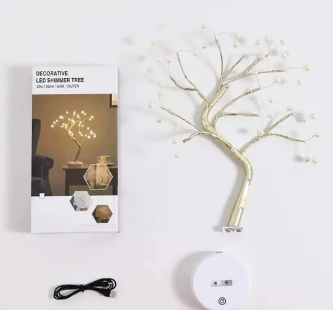 LED Tree Lamp Warm Fairy Lights Decorative Night Light for Home Decor (1 Pc)