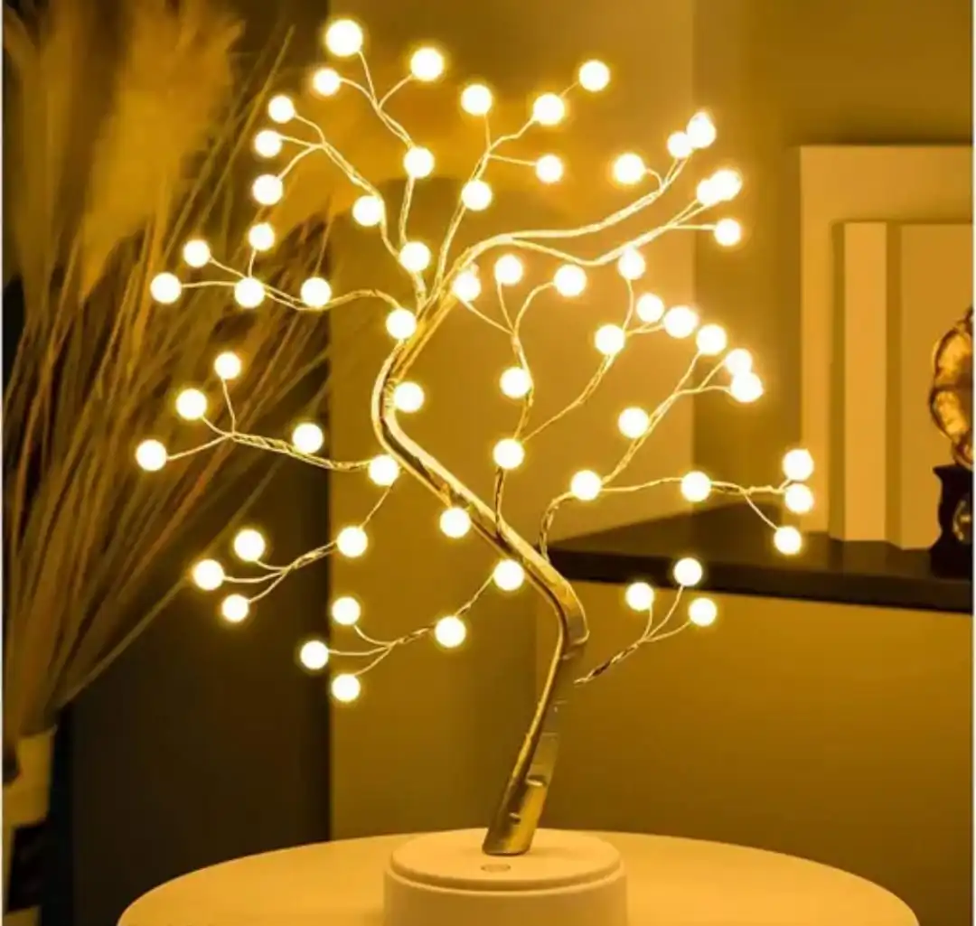 LED Tree Lamp Warm Fairy Lights Decorative Night Light for Home Decor (1 Pc)