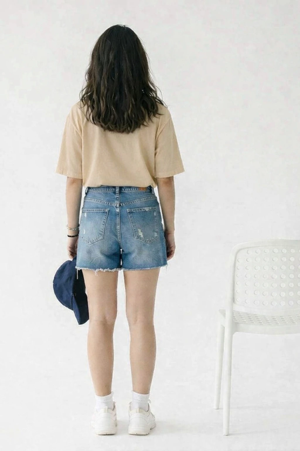 Oversized Drop Shoulder Cotton Lycra T-Shirt for Women