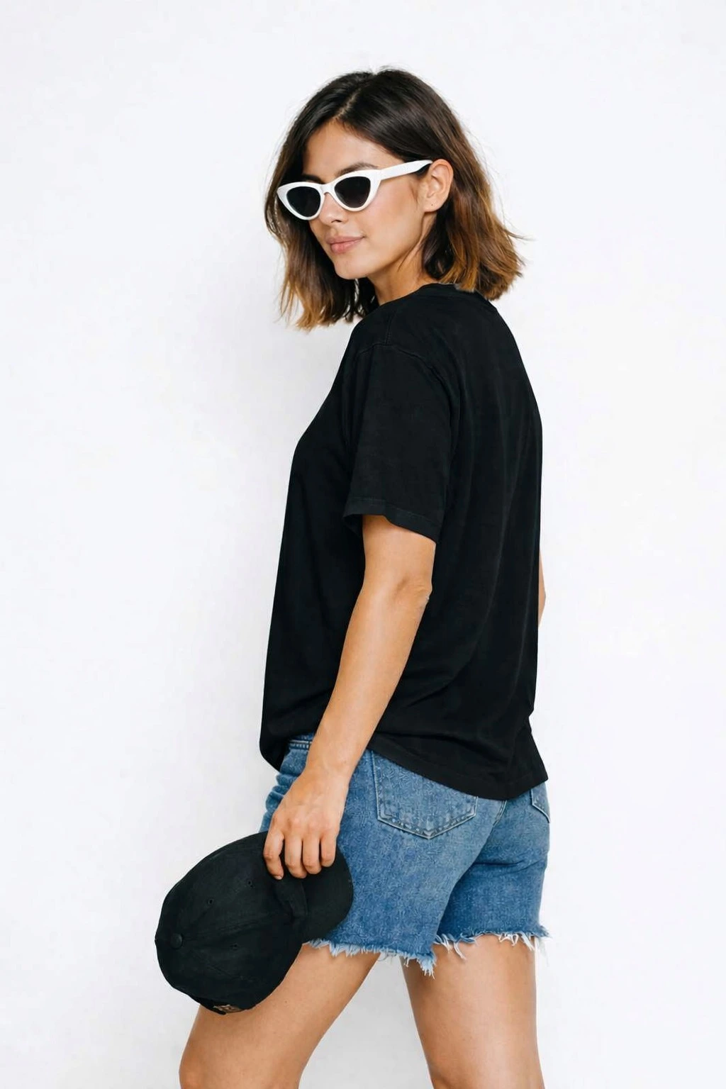 Oversized Drop Shoulder Cotton Lycra T-Shirt for Women