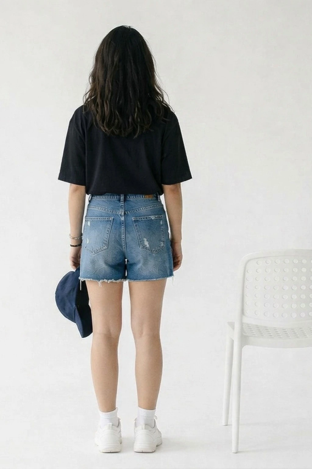 Oversized Drop Shoulder Cotton Lycra T-Shirt for Women