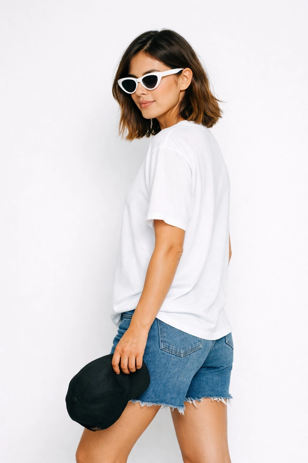 Oversized Drop Shoulder Cotton Lycra T-Shirt for Women