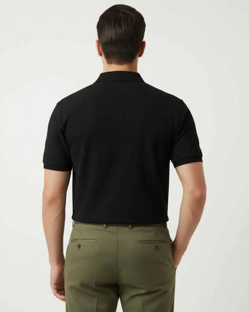 Men’s Regular Fit Zip Polo T-Shirt