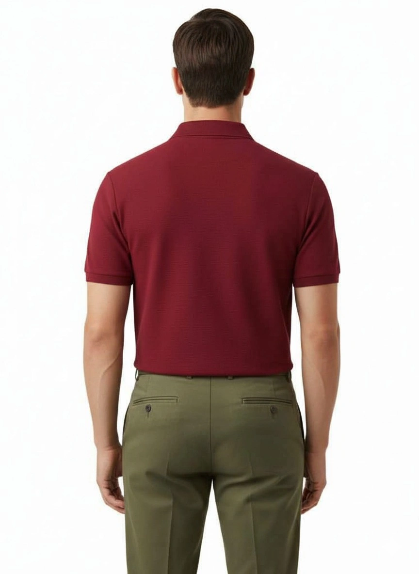Men’s Regular Fit Zip Polo T-Shirt