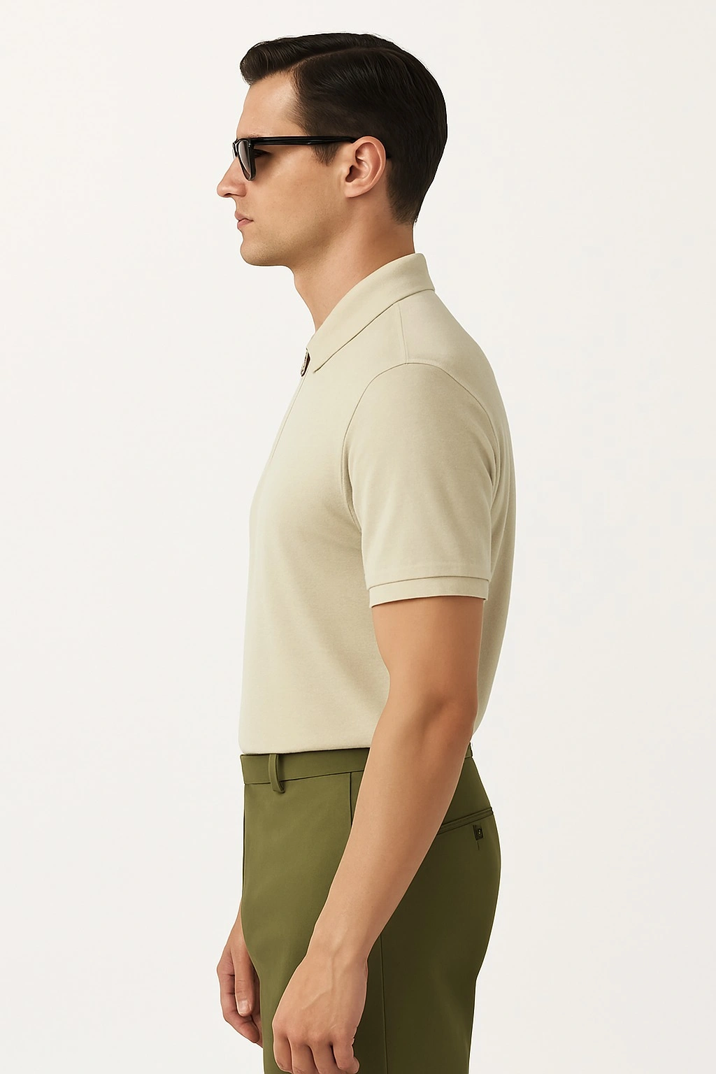 Men’s Regular Fit Zip Polo T-Shirt