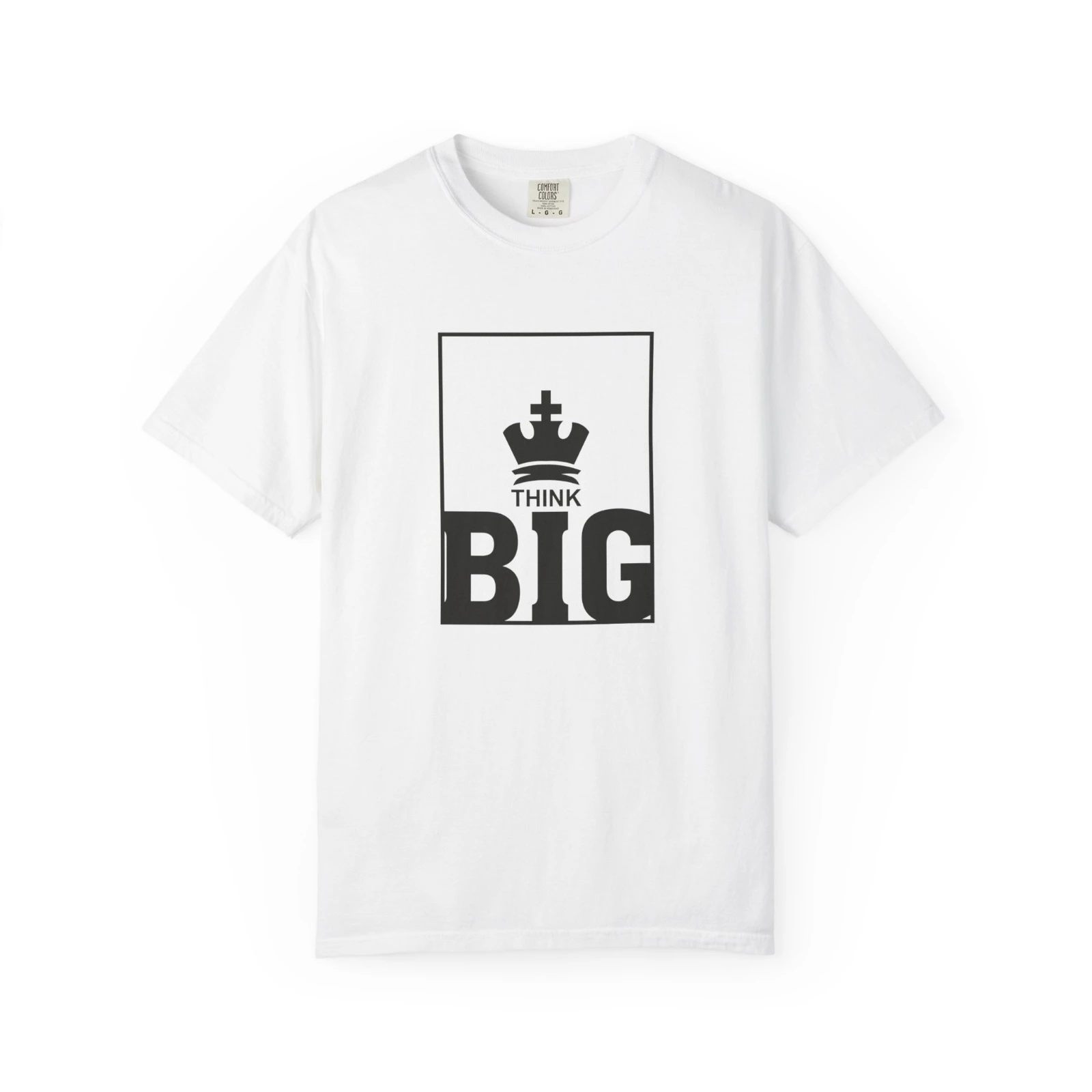 Think Big Oversized White Graphic T-Shirt for Men