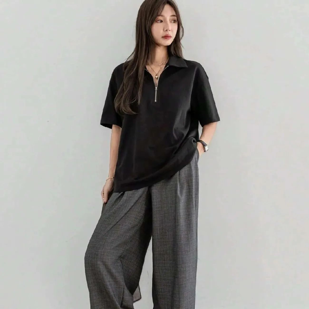 Women’s Half-Zip Polo T-Shirt