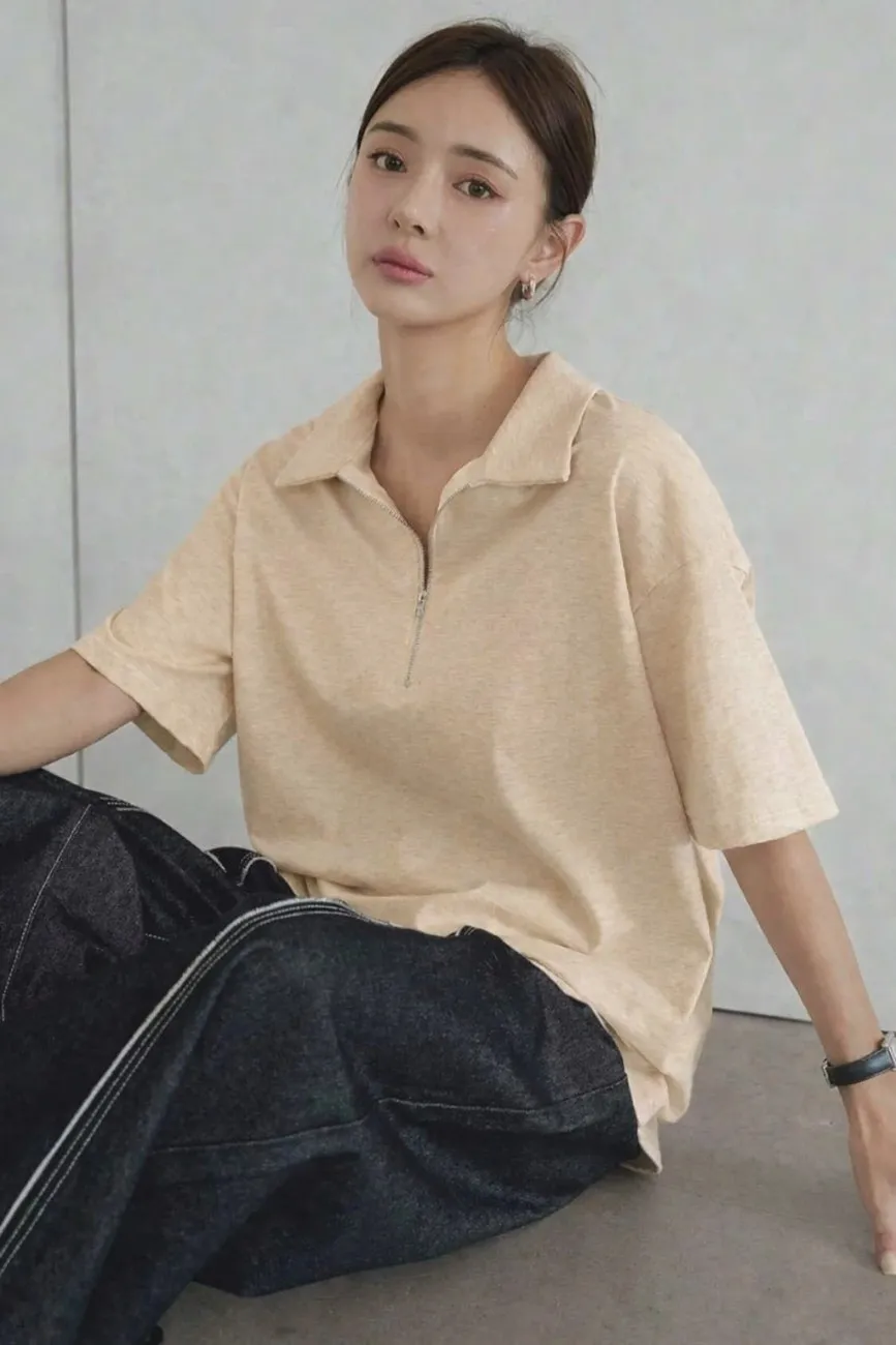 Women’s Half-Zip Polo T-Shirt