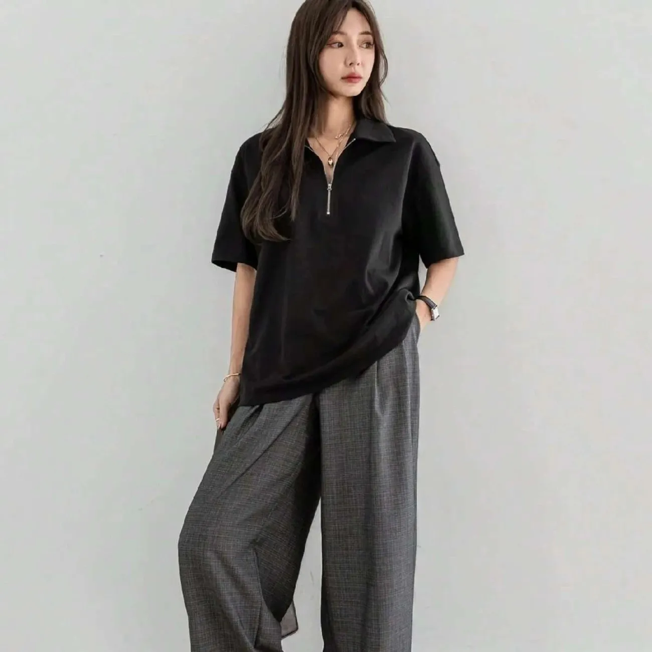 Women’s Half-Zip Polo T-Shirt