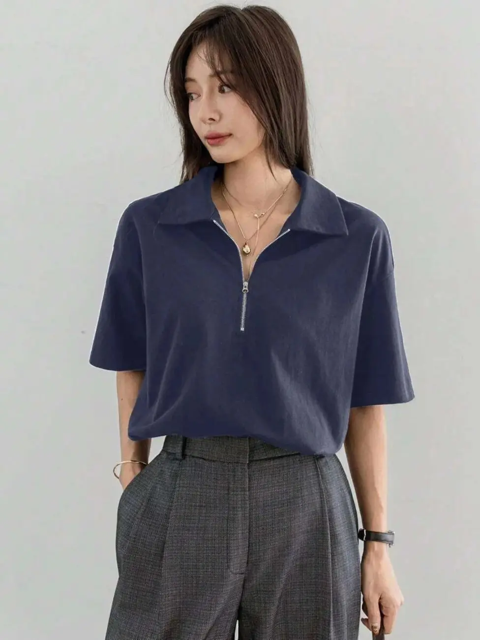 Women’s Half-Zip Polo T-Shirt
