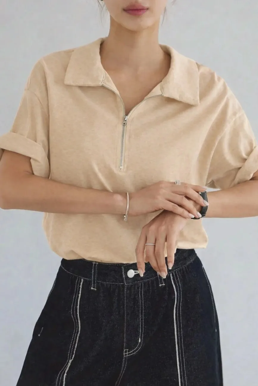 Women’s Half-Zip Polo T-Shirt