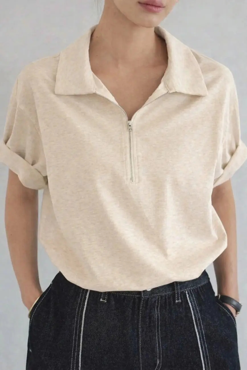 Women’s Half-Zip Polo T-Shirt