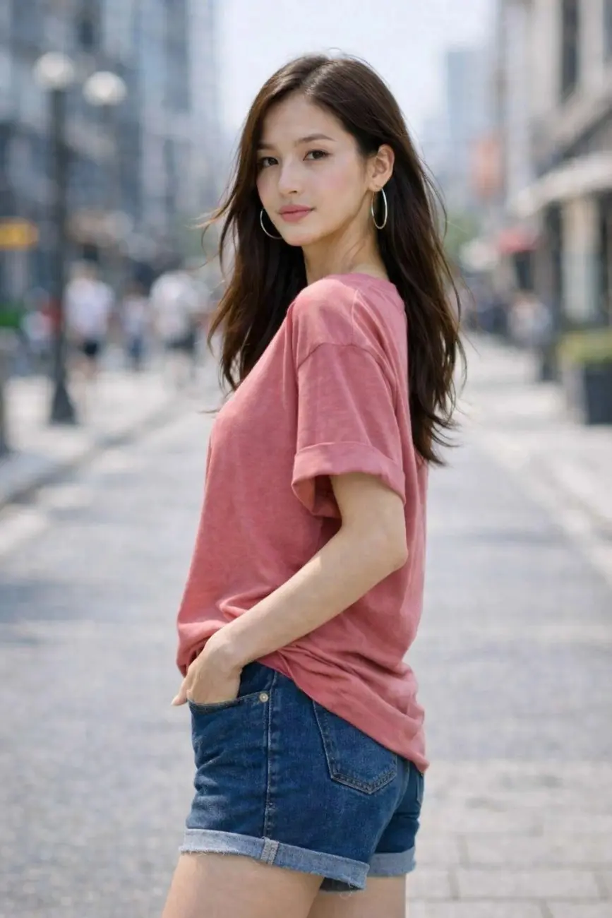 Women’s Oversized Casual T-Shirt – Soft Cotton Loose Fit Tee for Everyday Wear