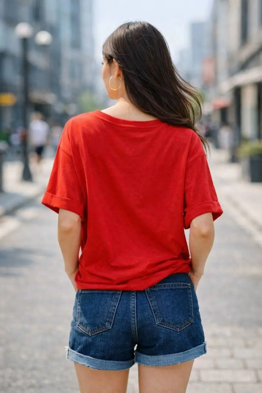 Women’s Oversized Casual T-Shirt – Soft Cotton Loose Fit Tee for Everyday Wear