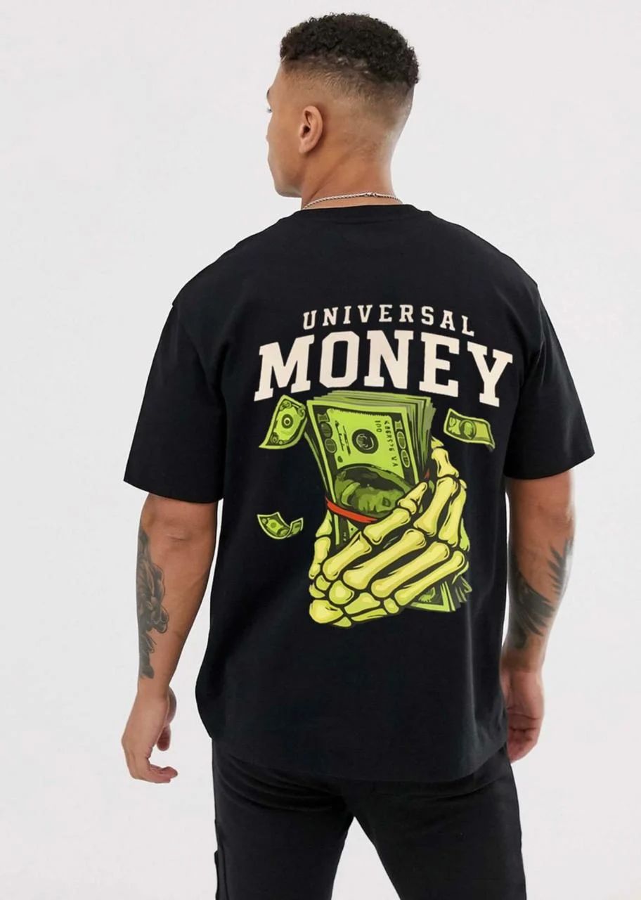Universal Money Graphic Oversized Black...