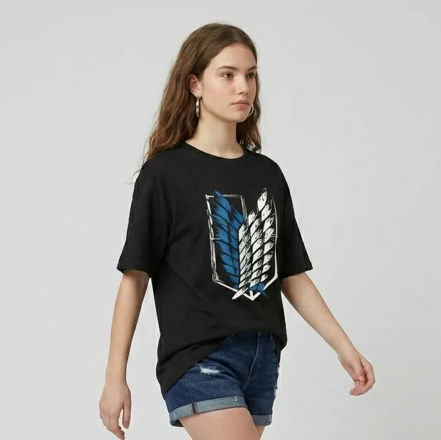 Women’s Oversized T-Shirt | Attack Wings Printed Casual Tee