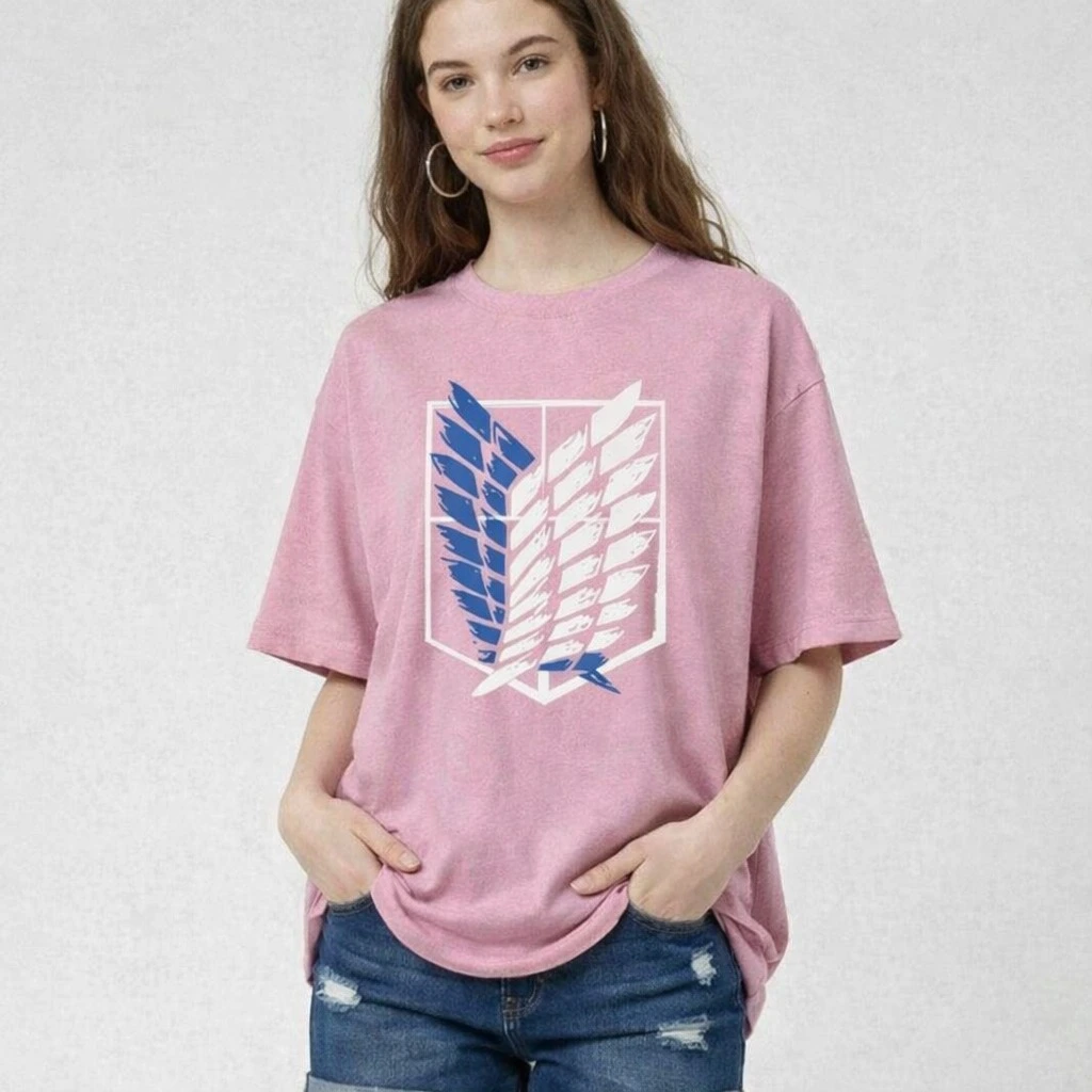 Women’s Oversized T-Shirt | Attack Wings Printed Casual Tee
