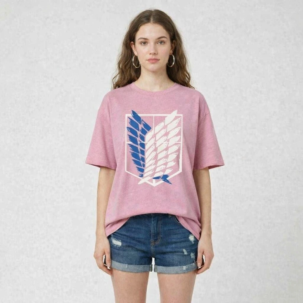 Women’s Oversized T-Shirt | Attack Wings Printed Casual Tee