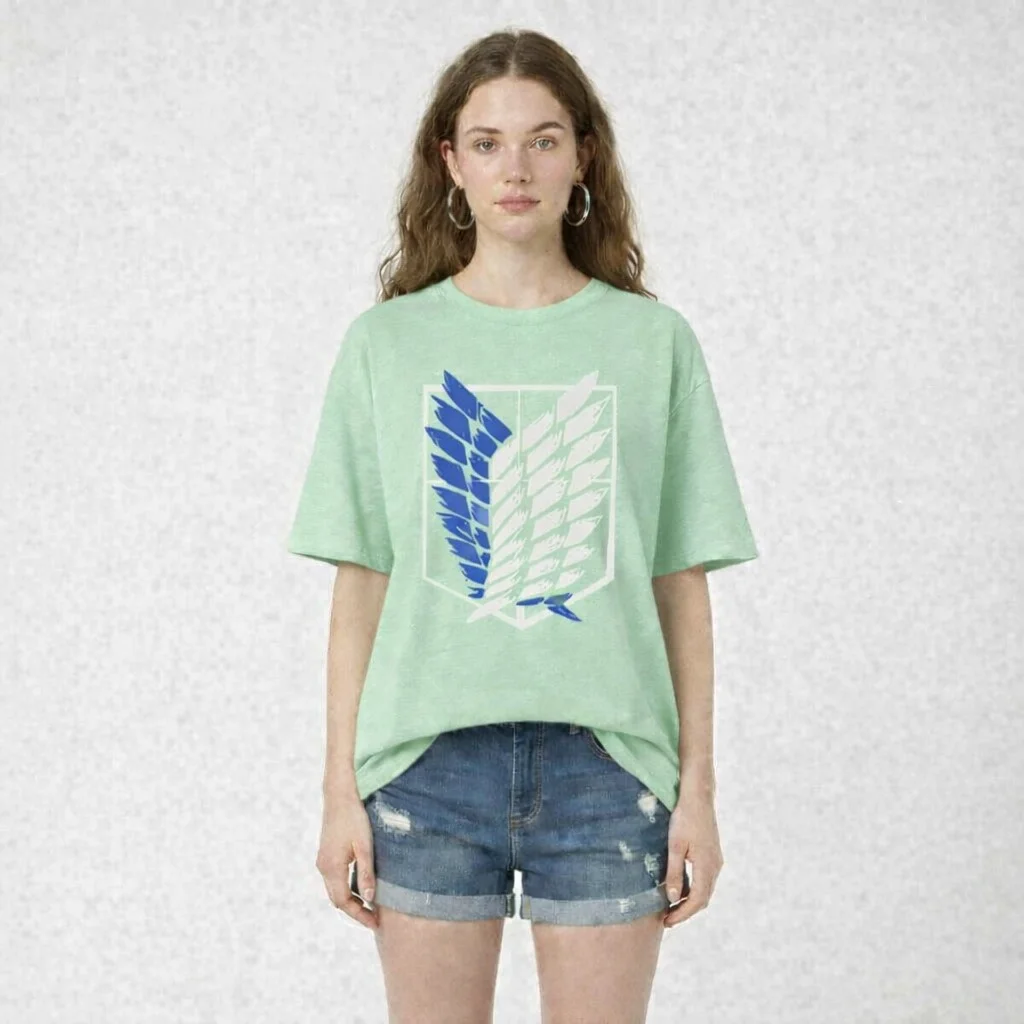 Women’s Oversized T-Shirt | Attack Wings Printed Casual Tee