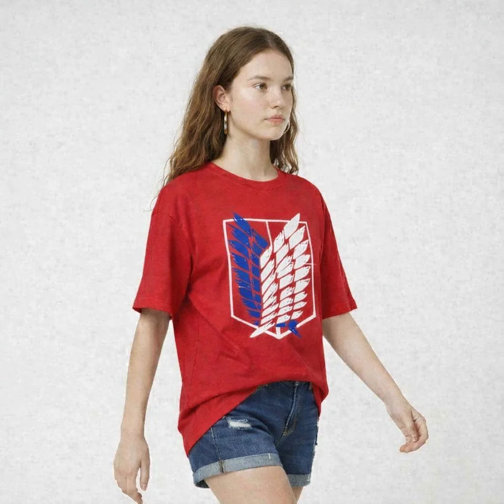 Women’s Oversized T-Shirt | Attack Wings Printed Casual Tee