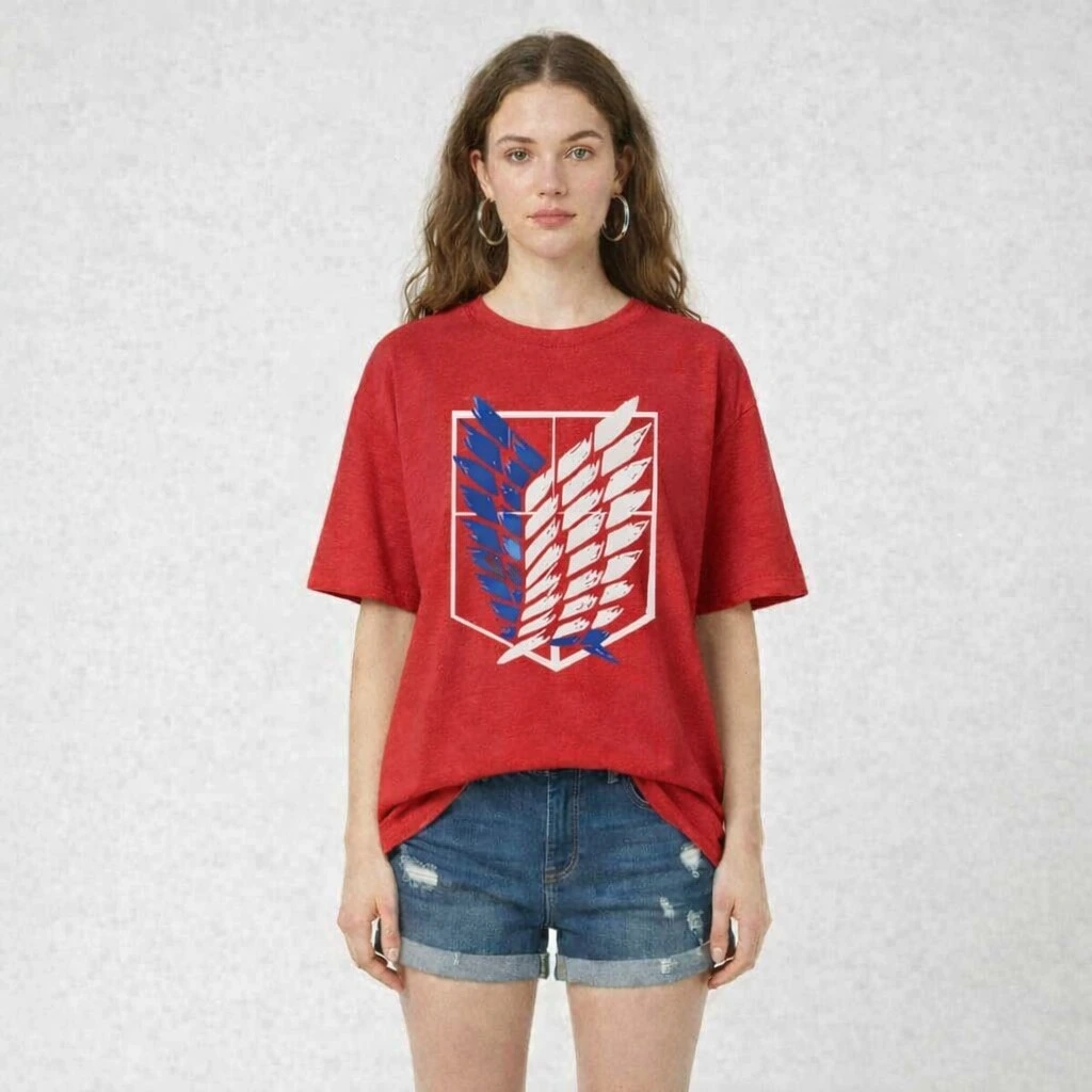 Women’s Oversized T-Shirt | Attack Wings Printed Casual Tee