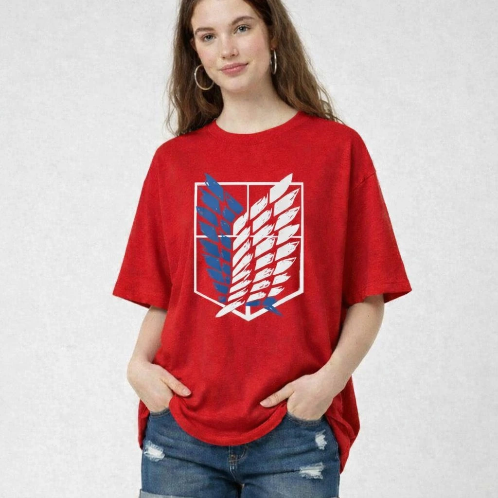 Women’s Oversized T-Shirt | Attack Wings Printed Casual Tee