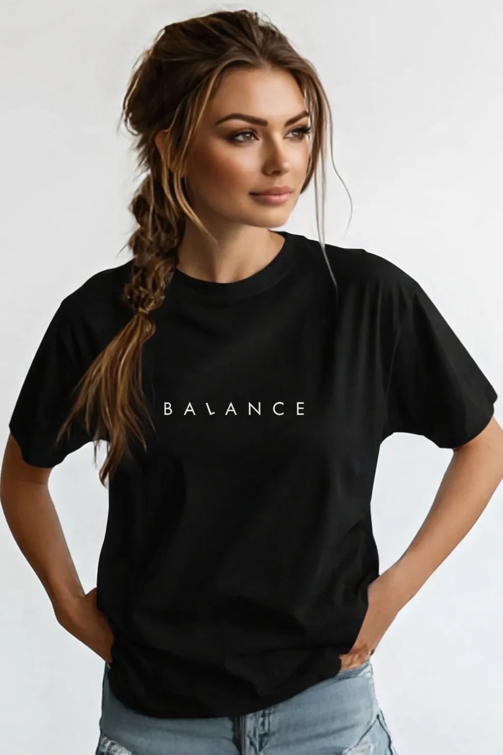 Balance Oversized T-Shirt for Women | Premium Casual Cotton Tee