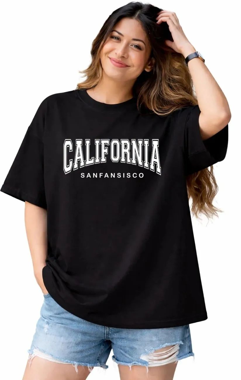 Women’s Oversized California Graphic T-S...