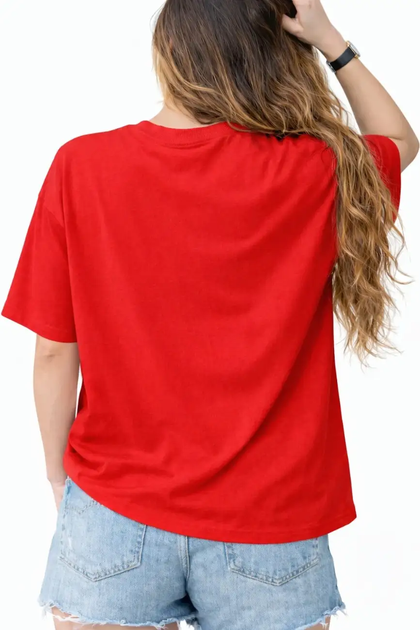 Women’s Oversized California Graphic T-Shirt | Casual Half Sleeve Cotton Tee