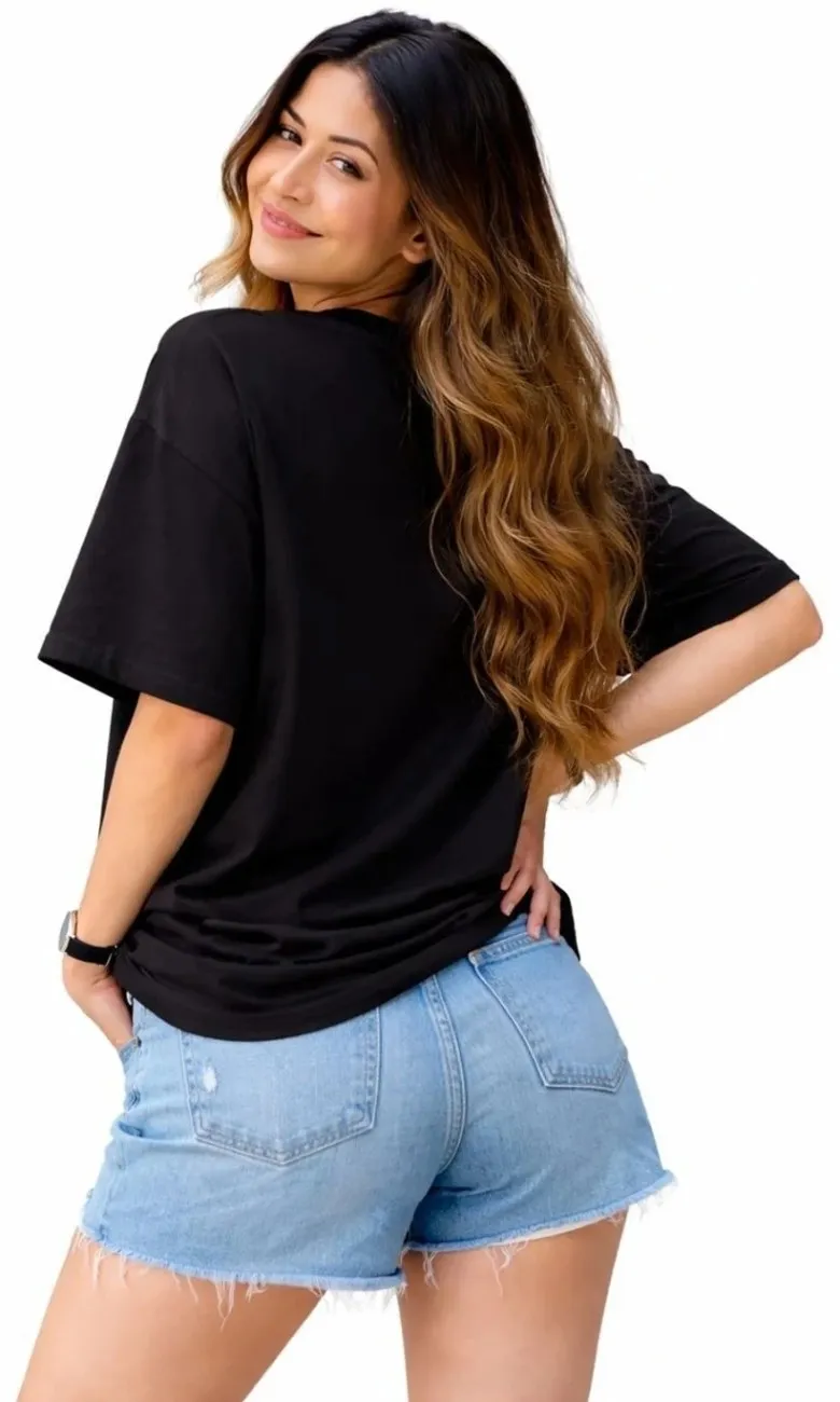 Women’s Oversized T-Shirt – Casual Loose Fit Half Sleeve Cotton Tee for Women