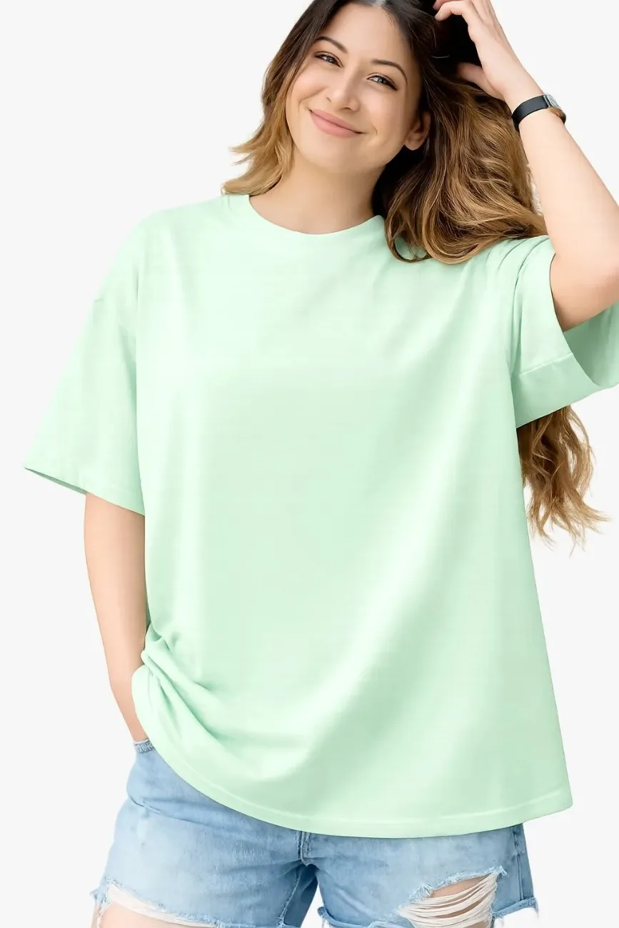 Women’s Oversized T-Shirt – Casual Loose Fit Half Sleeve Cotton Tee for Women