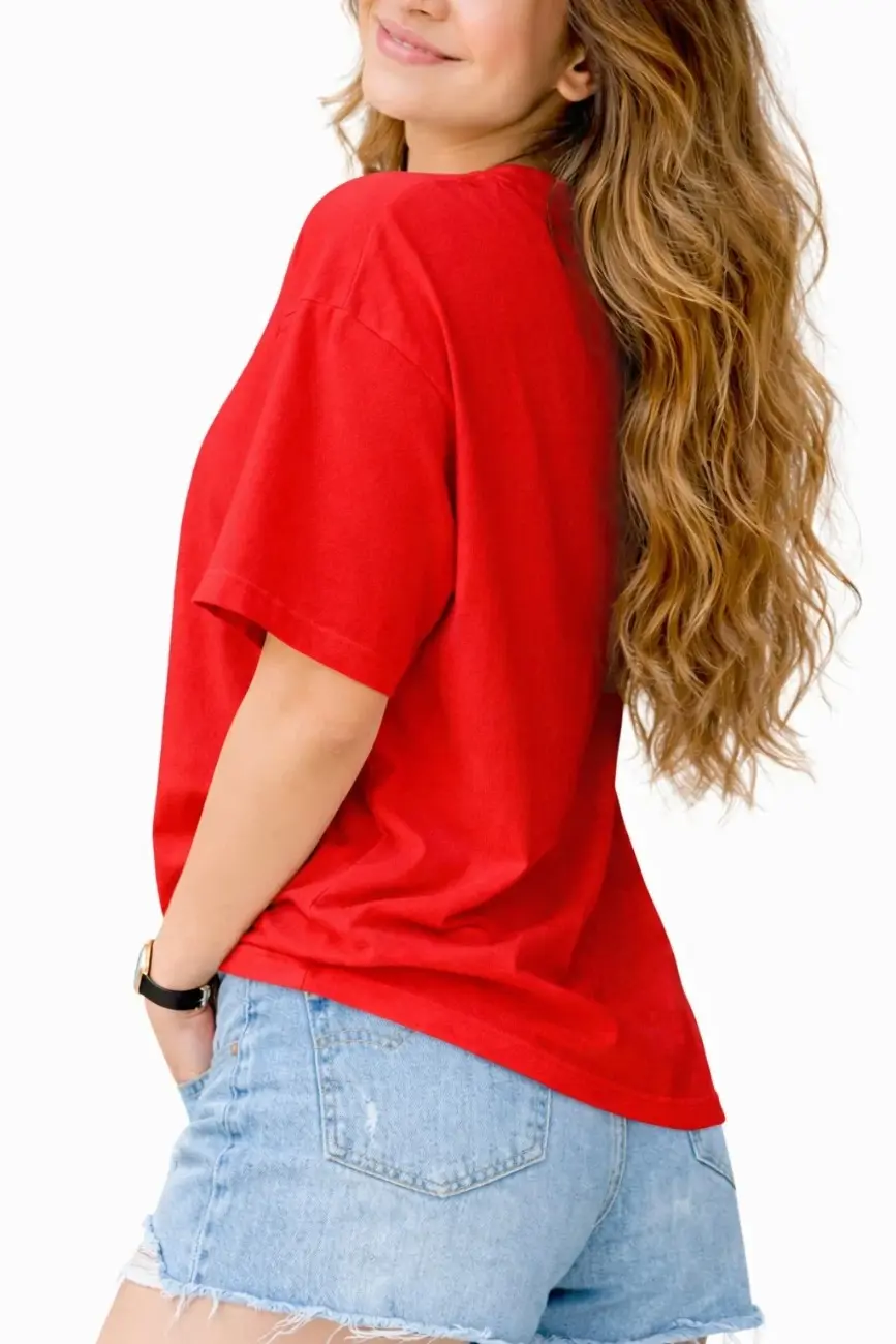 Women’s Oversized T-Shirt – Casual Loose Fit Half Sleeve Cotton Tee for Women