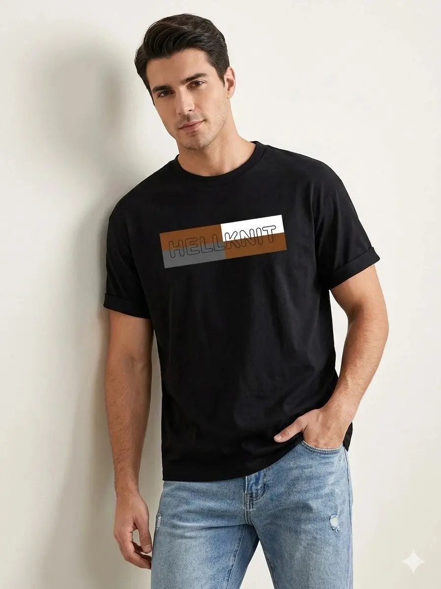 Men's Graphic Printed Cotton T-Shirt | C...