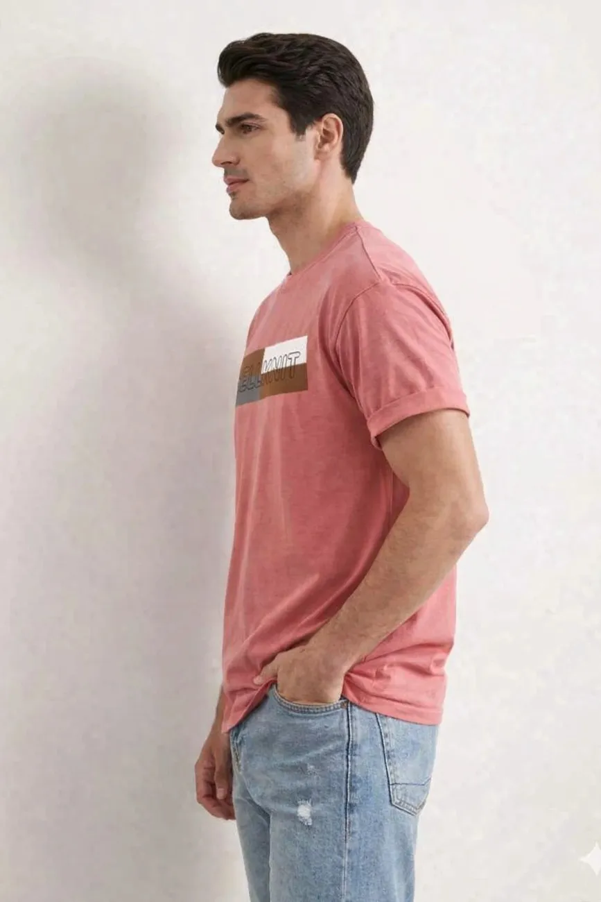 Men's Graphic Printed Cotton T-Shirt | Casual Round Neck Half Sleeve Regular Fit Tee