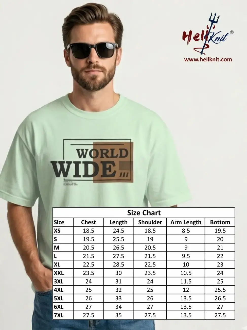 Men's Graphic Printed Cotton T-Shirt | World Wide Print Round Neck Half Sleeve Casual Tee