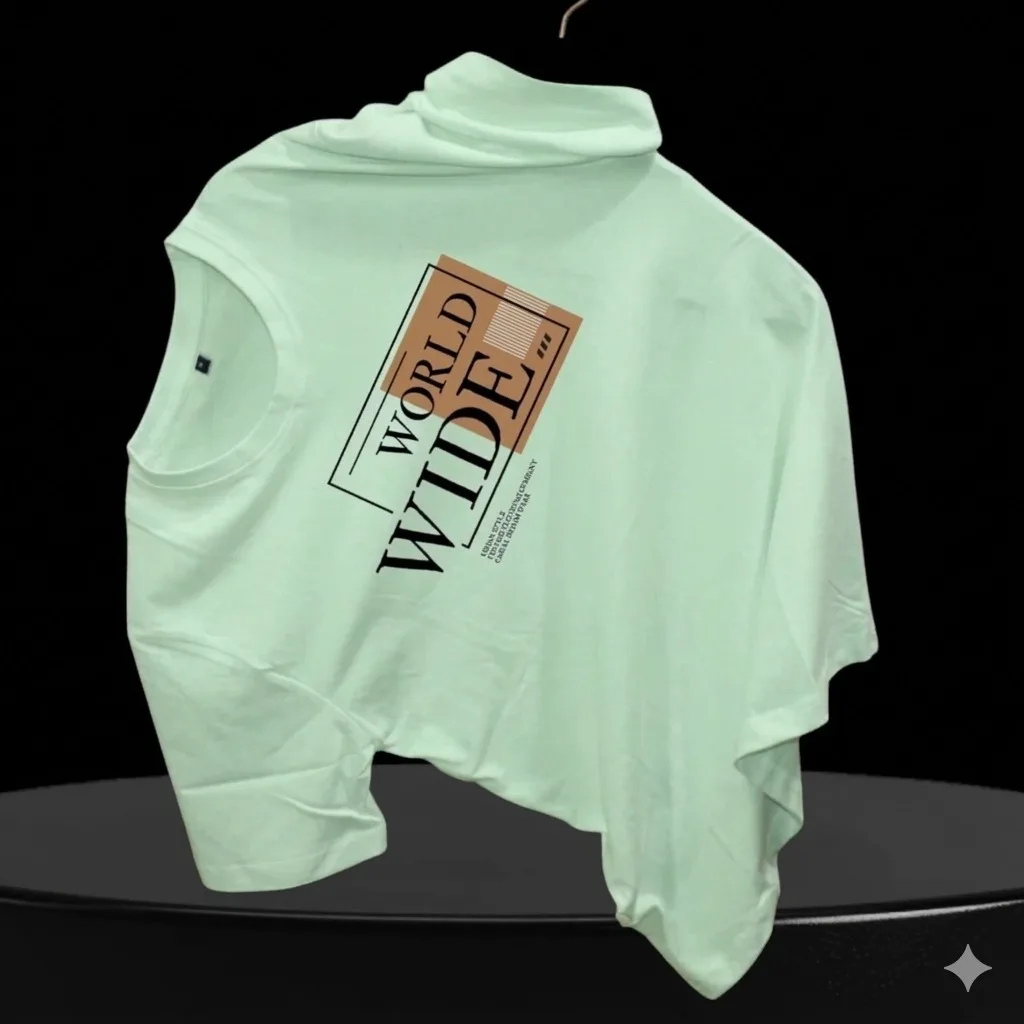 Men's Graphic Printed Cotton T-Shirt | World Wide Print Round Neck Half Sleeve Casual Tee