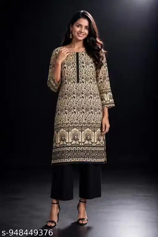 Women Printed Kurta for Women Ethnic Str...