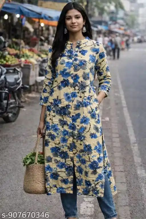 Women’s Floral Printed Long Shirt Style...