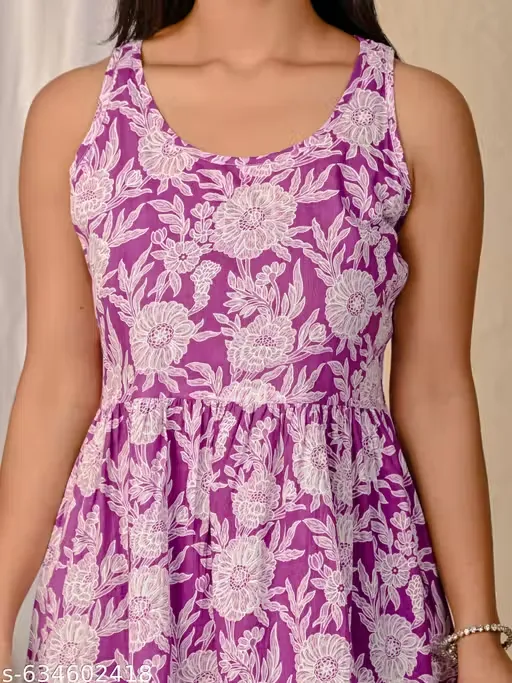 Sleeveless PURPLE Maxi Dress
