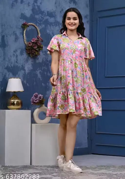 Women Maxi Pink Above Knee/Mid Thigh Len...