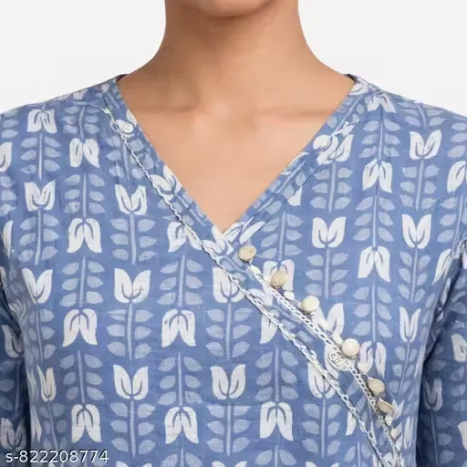 Kurta Pants Set for Women | Elegant  Floral Printed Kurta, Pants Set  Floral Printed Kurta, Pants Set | Stylish Traditional Kurta Pant Set for Festive & Casual Wear