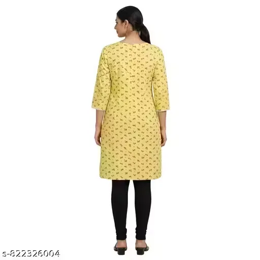 Yellow Floral Printed Kurta Set for Women | Elegant Yellow Floral Printed Kurta Set with Pants | Stylish Ethnic Wear Yellow Floral Printed Kurta Set for Festive, Office & Casual Wear