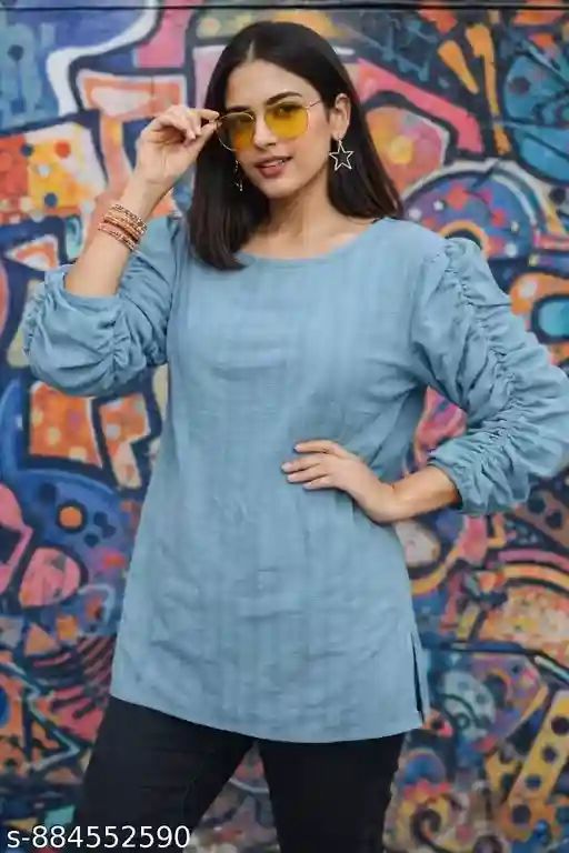 Cotton Kurti Top for Women | Straight Fi...