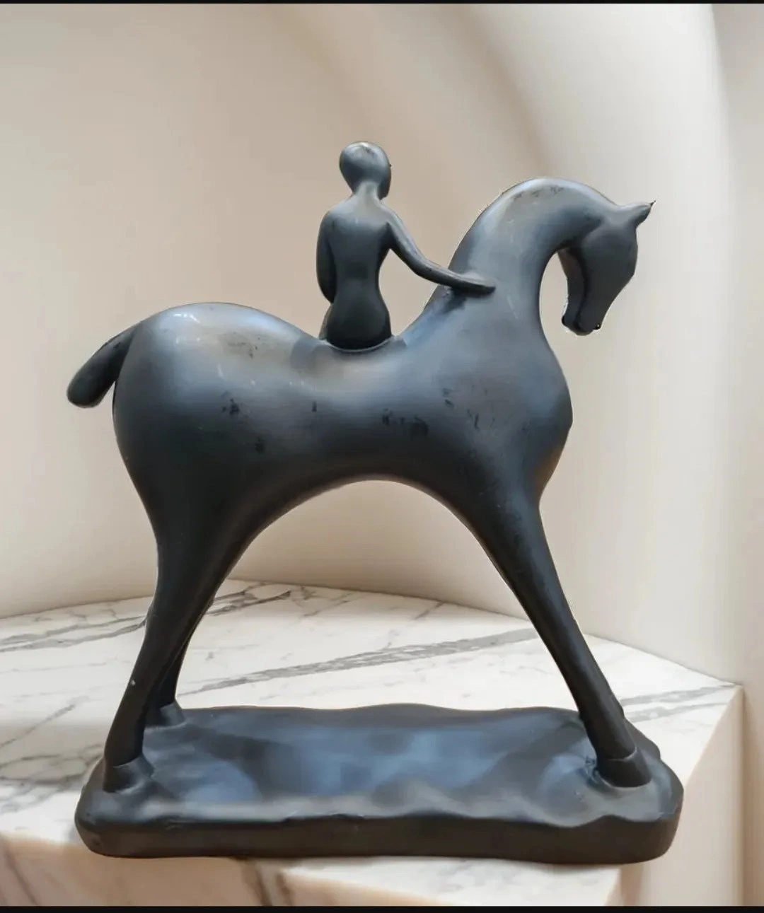 Premium Modern Horse Rider Resin Showpiece
