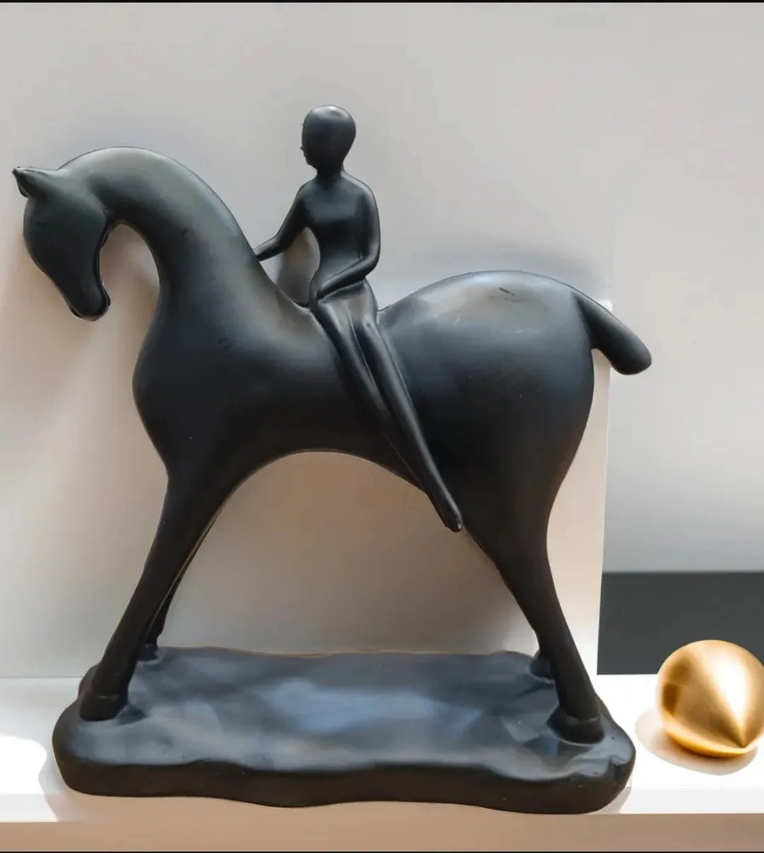 Premium Modern Horse Rider Resin Showpiece