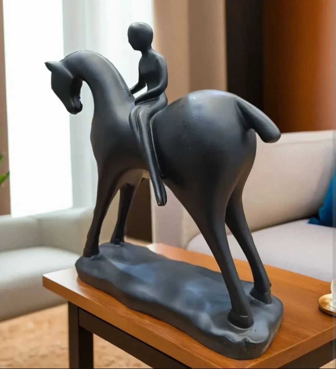 Premium Modern Horse Rider Resin Showpiece