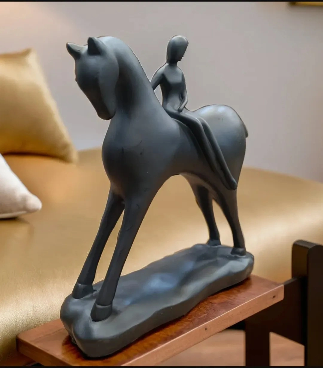 Premium Modern Horse Rider Resin Showpiece