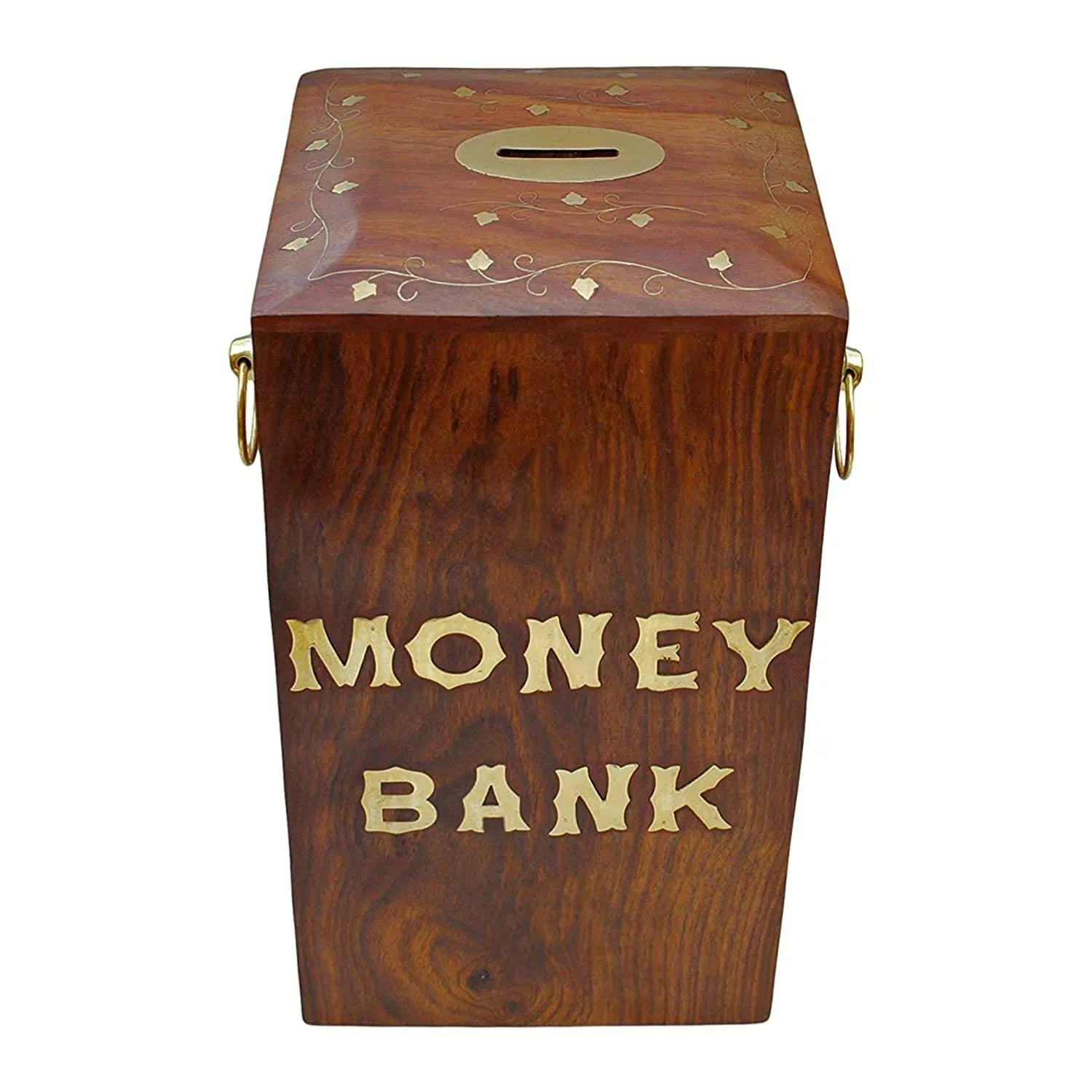 Handcrafted Wooden Money Bank Coin Savin...