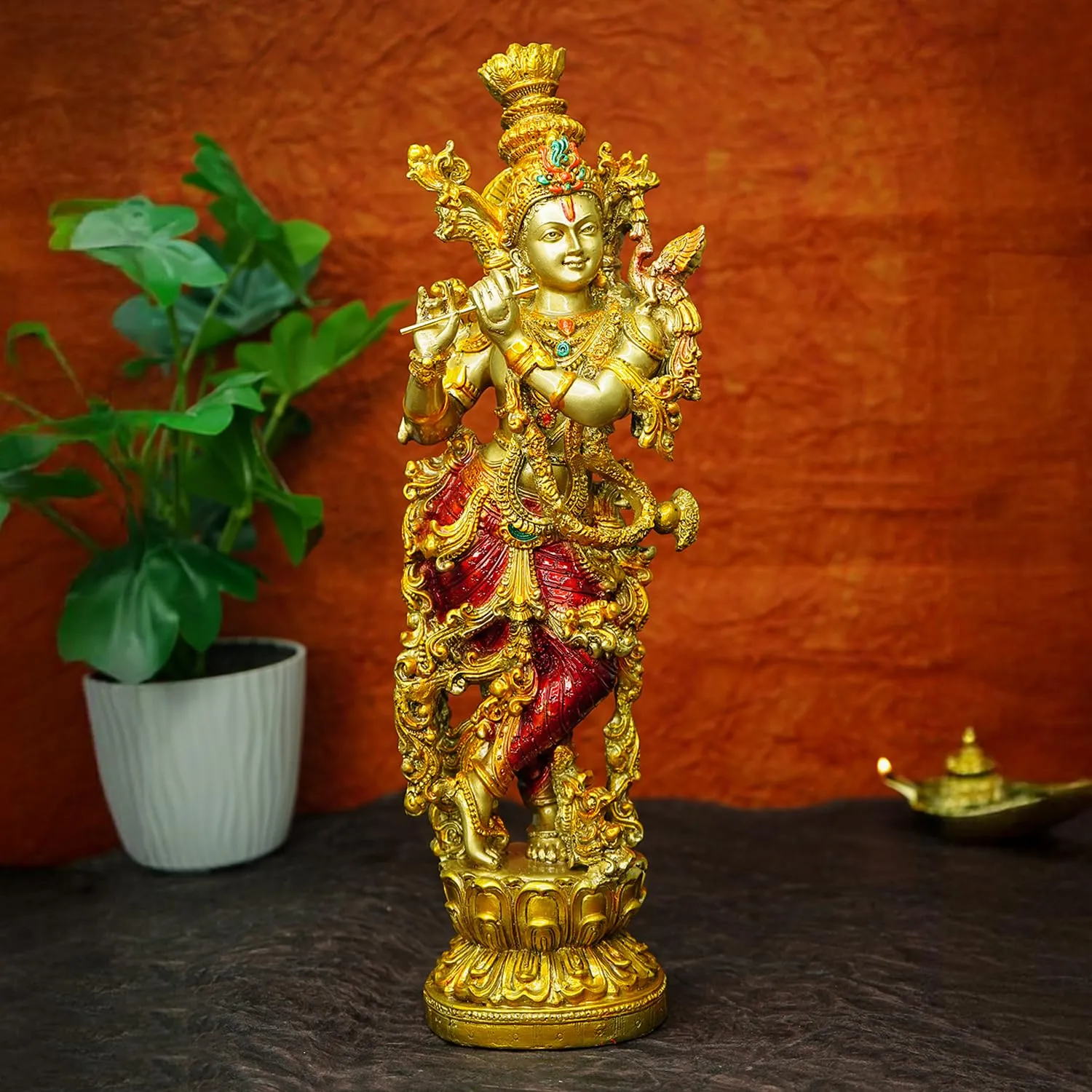 Premium Lord Krishna Playing Flute Idol...