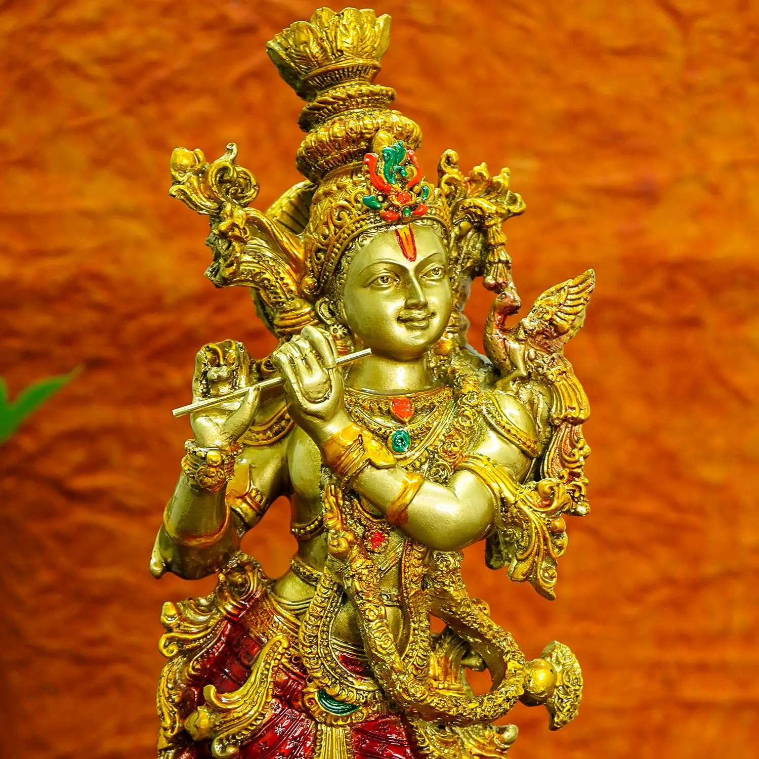 Premium Lord Krishna Playing Flute Idol for Home Temple & Décor